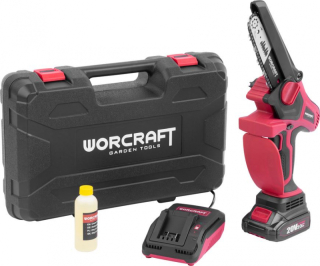 Píla Worcraft CHS-S20LiBPM ShareSYS, 20V Li-Ion, ručná, mini reťazová, bezuhlíková, lišta 15 cm, SET v kufri (náhrada za 114570)