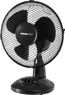 Ventilátor Strend Pro, stolový, čierny, 34 cm, 25 W