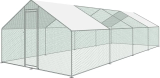 Kurín Strend Pro, pre hydinu, voliéra, klietka, so strechou, 3x8x2 m