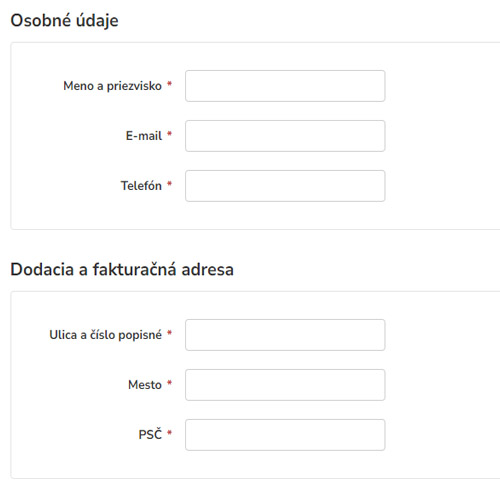 Vyplň údaje